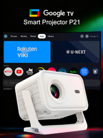 Projecteur Google TV officiel Canzone P21 sous licence, Android 14, 4K, Smart, autofocus, double Wi-Fi 5.0, haut-parleurs intégrés, Netflix