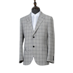 Nuevo conjunto de abrigo informal a <span class=keywords><strong>cuadros</strong></span> <span class=keywords><strong>gris</strong></span> <span class=keywords><strong>claro</strong></span> a la moda para hombre de 2 piezas, conjunto de boda personalizado para hombre - Product Image 1