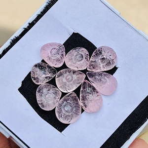 Lote de piedras preciosas de pera tallada de morganita Rosa Natural para fabricación de joyas, tamaño calibrado, piedra tallada y pulida a mano, venta al por mayor - Product Image 1