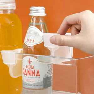4 Stück Kühlschrank Trennwand Kunststoff Transparent Frei einstellbare Lebensmittel Medikamente Kosmetik Trennwand Regale Teiler Küchen helfer