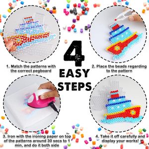 Perles Perler de 5 mm en gros, perles Hama à <span class=keywords><strong>repasser</strong></span> pour loisirs créatifs, puzzle 3D pour fille - Product Image 6