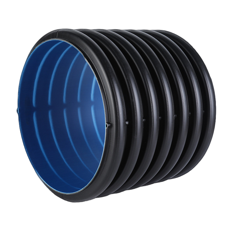 HDPE жесткая проникающая перфорированная гофрированная дренажная труба высокой плотности Полиэтиленовая пластиковая трубка