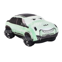 Jouet en peluche de voiture personnalisé avec motif imprimé en usine, jouet en peluche de voiture avec icône personnalisée, rembourrage en coton PP