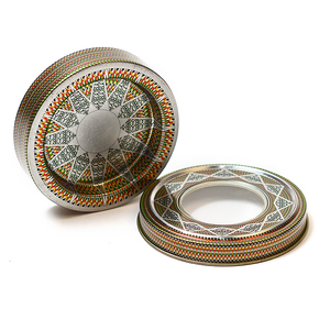 Caja Redonda de Hojalata Vacía de Diseño de Lujo de 90 mm de Diámetro x 20 mm de Alto, Caja de Embalaje para Azafrán con Ventana de 5 g - Product Image 3