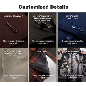 Premium op maat gemaakte wollen pakken voor heren, formele slim fit driedelige pakken voor heren, zakelijke pakken voor heren - Product Image 6