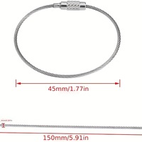 Porte-clés en fil métallique de 15 cm, mousqueton EDC en acier inoxydable, câble en acier, porte-clés pour la randonnée en plein air, Chaveiro
