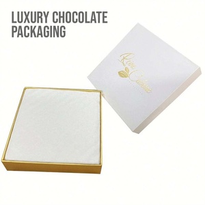 <b>candy</b> <b>box</b> Minimalist Wedding Gift Chocolate Packaging <b>Box</b> with Clear Window, Gold Foil Logo & Ribbon - Product Image 5