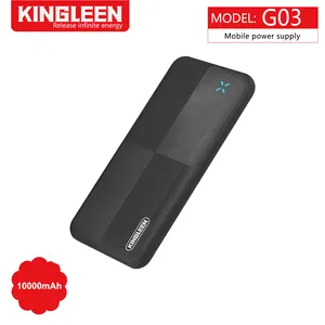 KINGLEEN G03 Hot Selling 10000mah Power Bank Portable Charger Powerbank 10000 Mah Powerbank Led External Battery For Phone