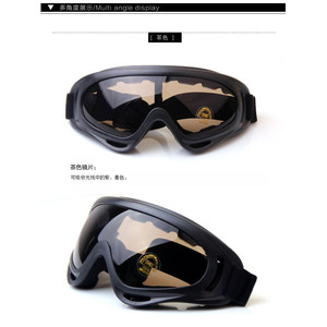 แว่นตากันลมสำหรับขี่มอเตอร์ไซค์ แว่นตากีฬากลางแจ้ง X400 ป้องกันลมพายุทราย แว่นตาสกีแบบยุทธวิธี กันลื่น สำหรับผู้ชาย - Product Image 5