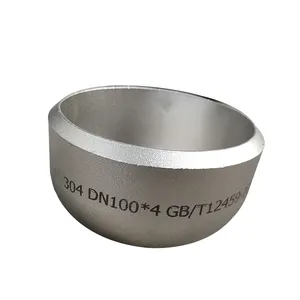 Customized size 1/2"-24" inch Metal pipe fittings seamless Stainless End Caps for petroleum/chemical industry