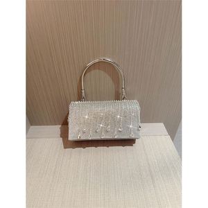 Borsa con Strass Scintillante, Borsetta Argento con Diamanti per Donne, Elegante Borsa da Sera con Strass, Borsa a Tracolla - Product Image 3