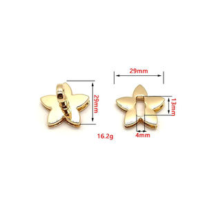 Hot Sale Custom Design Blumen form Schloss Twist Lock Geldbörsen verschluss Turn Locks Metall Hardware Zubehör - Product Image 5