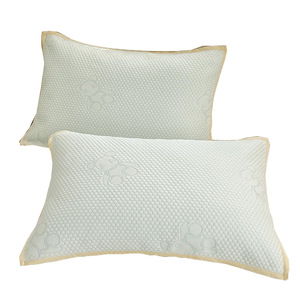 Summer Ice <b>Silk</b> Pillowcases Pair Cooling Rectangle Solid Home Use Polyester Material - Product Image 2