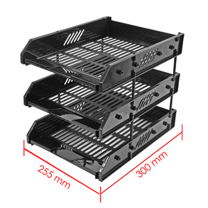 Organizador de Archivos de Plástico de 3 Niveles Foska, <span class=keywords><strong>Bandeja</strong></span> de Archivos de Escritorio de Buena Calidad, <span class=keywords><strong>Bandeja</strong></span> de <span class=keywords><strong>Documentos</strong></span> de Plástico - Product Image 2