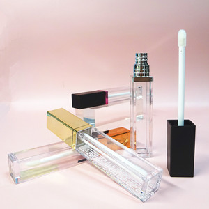 OEM/ODM Brand Empty <b>Square</b> Colorful 8ml Lipgloss Tubes with Silk Screen Printing ABS/PETG Material Cosmetic <b>Containers</b> - Product Image 1