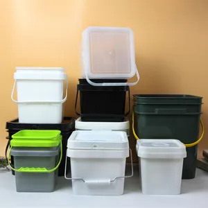 Tùy Chỉnh Heavy Duty 1L 2L 3L 4L 5L Rõ Ràng Cấp Thực Phẩm Container Vuông Xô Nhựa Để Đóng Gói Thực Phẩm