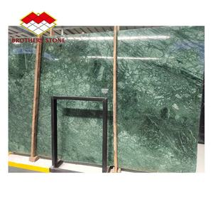 Dalle de marbre vert profond pour mur de fond de table à manger pierre naturelle <span class=keywords><strong>comptoir</strong></span> d'îlot de cuisine vert foncé - Product Image 5