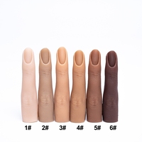 Professionnel Nail Art Pratique Silicone Doigt Modèle Joint Flexible Faux Ongles Silicone Main Doigt Mannequin