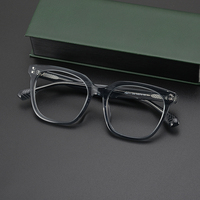 Montures de lunettes optiques carrées classiques en acétate Mazzuchelli de haute qualité, légères et durables, pour diamants