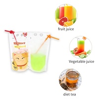 Pochette transparente personnalisée pour jus de fruits pochettes pour boissons eau boisson liquide sac d'emballage en plastique avec fermeture éclair 50ml 100ml pochette pour jus de fruits