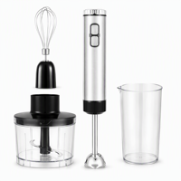 Blender Tangan DC 1000W dengan Kecepatan Tanpa Tingkatan, 4 Mata Pisau Baja Tahan Karat 304, untuk Jus, Selai, Sup Kental, Tersedia