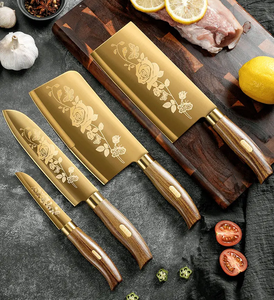 <span class=keywords><strong>Juego</strong></span> <span class=keywords><strong>de</strong></span> 7 <span class=keywords><strong>Cuchillos</strong></span> <span class=keywords><strong>de</strong></span> Cocina <span class=keywords><strong>de</strong></span> Acero Inoxidable Dorado con Mango <span class=keywords><strong>de</strong></span> Madera, <span class=keywords><strong>Cuchillos</strong></span> <span class=keywords><strong>de</strong></span> Damasco <span class=keywords><strong>para</strong></span> Trinchar, Pelar, Deshuesar y Cortar Carne, <span class=keywords><strong>para</strong></span> Frutas - Product Image 2