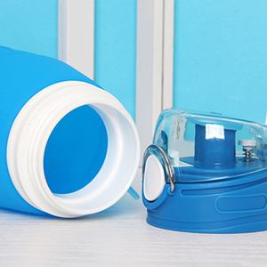 Bouteille d'eau en silicone personnalisée en gros, résistante aux hautes températures, portable, anti-chute, pour le sport, design pliable simple, à boire directement - Product Image 5