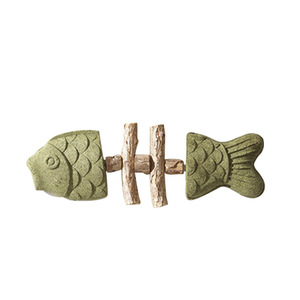 Cat Toy Fish Bone Wooden Chew Stick Teeth Cleaning For Cats Mixed Flavors Cute Style - Product Image 3
