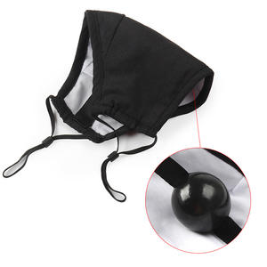 Trainings-Mundpflock für Männer mit Abnehmbarem Gurtzeug Knebel-<span class=keywords><strong>Dildo</strong></span> Mundknebel Kunststoffball Sexy Schwarze Maske SM Sexspielzeug für Erwachsene - Product Image 3