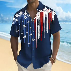 Chemise Hawaïenne Homme Manches Courtes Été Plage Décontractée Coton Popeline Col Rabattu Imprimée Respirante Vacances - Product Image 6