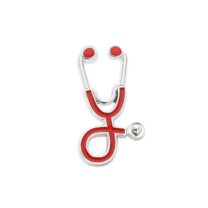 Özel yaka Pin tıbbi rozeti stetoskop Pin kişiselleştirilmiş emaye broş hemşire üniforması aksesuar hastane doktor hediye - Product Image 5
