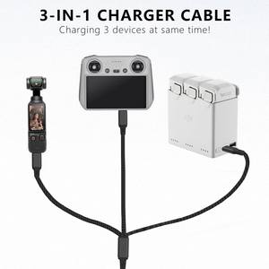 Cargador PD de 30 W, Cable de Carga 3 en 1 para Dron <span class=keywords><strong>DJI</strong></span> FPV, <span class=keywords><strong>Control</strong></span> Remoto, Controlador de Movimiento, Batería Tipo USB-C, Cargador de Dron de 30 W - Product Image 2