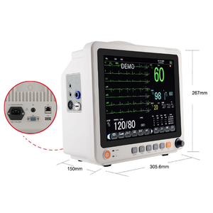 อุปกรณ์การแพทย์มืออาชีพ 12 นิ้วการวัด ECG หลายพารามิเตอร์การทดสอบความดันโลหิตหลายพารามิเตอร์สัตวแพทย์สัตว์ Mon - Product Image 4