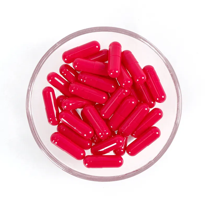 Custodia con Logo personalizzato per Capsule vuote formato 000 00 Capsule di gelatina rivestite di rosso enterico 0