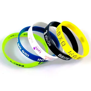 Pulseras de silicona con logotipo personalizado, pulsera de silicona a granel, regalo promocional, precio barato