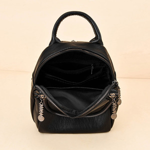 New Trendy Large-capacity Shoulder Bag Solid Color Multi-function Ladies Bag Zipper <b>Backpack</b> for Women - Product Image 5