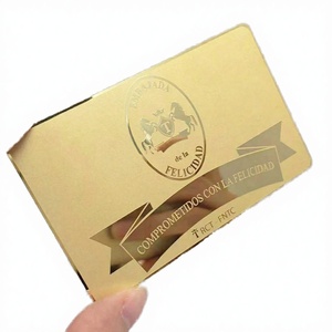 Carte de visite personnalisée CLF haut de gamme en acier inoxydable doré effet miroir, impression numérique concave, pelliculage résistant à l'effilage - Product Image 3