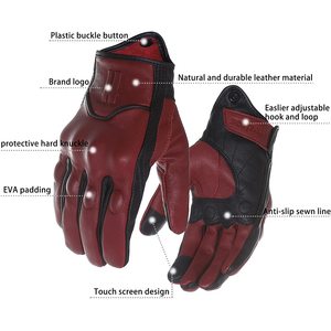 <span class=keywords><strong>Gants</strong></span> chauffants électriques en cuir imperméables antidérapants à écran tactile, fermeture éclair intégrale, pour l'hiver et les activités de plein air - Product Image 2