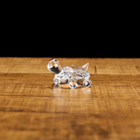 Ornement de tortue en cristal de verre sculpté à la main, gravé, animal, décoration de la maison, cadeau