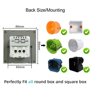 Enchufe <span class=keywords><strong>de</strong></span> pared francés estándar blanco 16A francés USB tipo C carga rápida elegante 86*86 PC Material toma <span class=keywords><strong>de</strong></span> corriente uso doméstico 250V Max - Product Image 4