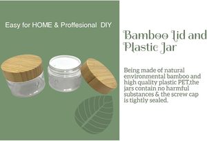 Custom Logo 50g 150g 250g 500g PET Frosted Amber Facial Body Scrub Cosmetic Cream Jar with <b>Screen</b> Printed Natural <b>Bamboo</b> Lid - Product Image 4