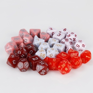 Jeu de dés de jeu de rôle fantastique épique - 7 dés polyédriques en résine, incluant un D20 pour D&D et le divertissement, écologiques, durables et aux couleurs vives - Product Image 2