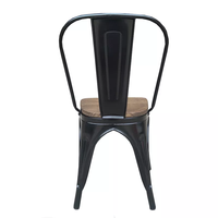 Tolix industriel empilable en acier coloré de côté de fer en métal de restaurant dinant des chaises avec le panneau de siège