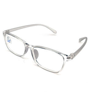 9865 Lunettes transparentes anti-lumière bleue Tr90, monture rectangulaire, monture complète, unisexe, pour les cours en ligne - Product Image 1