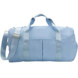 Sac de voyage imperméable beige grande capacité, sac de week-end, sac de sport, sac de nuit avec bandoulière - Product Image 3