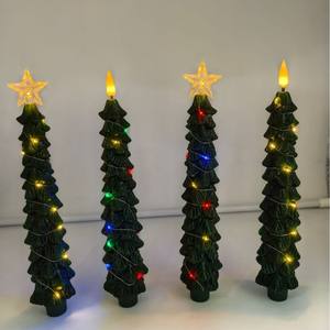 Bougies à LED pour sapin <span class=keywords><strong>de</strong></span> Noël 3D avec étoile flammée, 4 pièces, sans flamme, avec télécommande, pour décoration <span class=keywords><strong>de</strong></span> Noël - Product Image 4