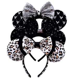 Diadema con orejas de ratón, Diadema con lazo de orejas de Mickey y perlas de lentejuelas para adultos y niños, <span class=keywords><strong>Paradise</strong></span> diadema de felpa, accesorios para el cabello, tocados - Product Image 6