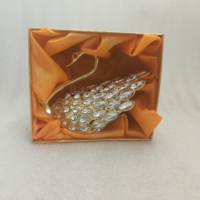 Cygne Blanc Décoration d'Intérieur Boîte à Bijoux en Cristal Cygne Cadeau de Table pour la Maison