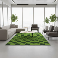 Tapis de gazon artificiel à motifs imprimés en 3D personnalisés, utilisé pour la décoration de bureaux et l'aménagement extérieur