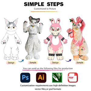 Disfraz de Animal Personalizado, Traje Completo de Peluche para Adolescentes, Disfraces de Cosplay para Fiestas de Cumpleaños, Traje de Anime Digitigrado - Product Image 2